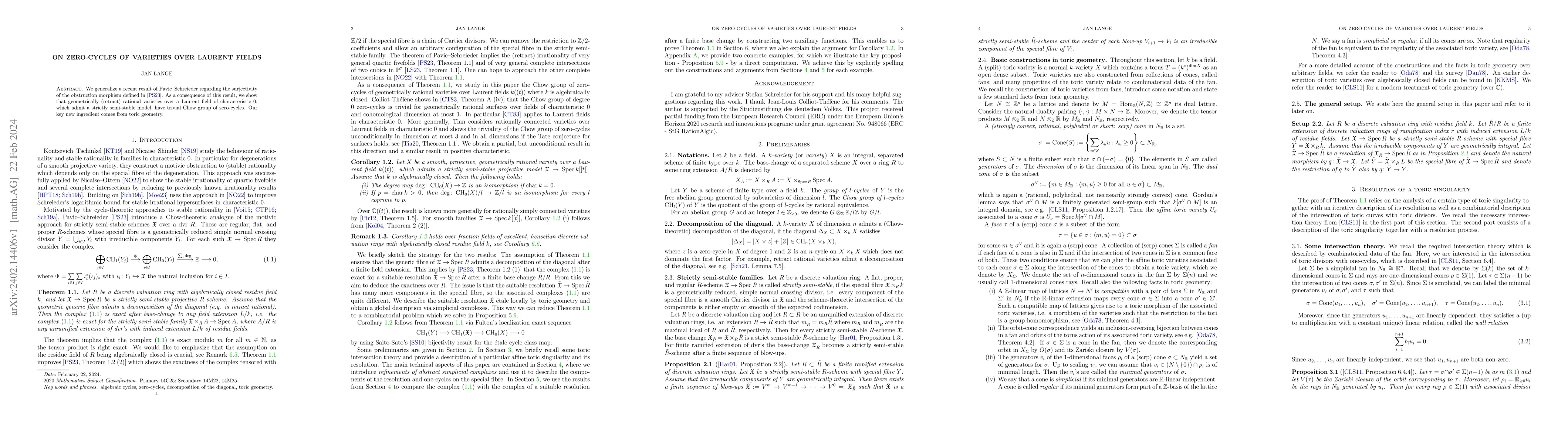 Thumbnail for On zero-cycles of varieties over Laurent fields