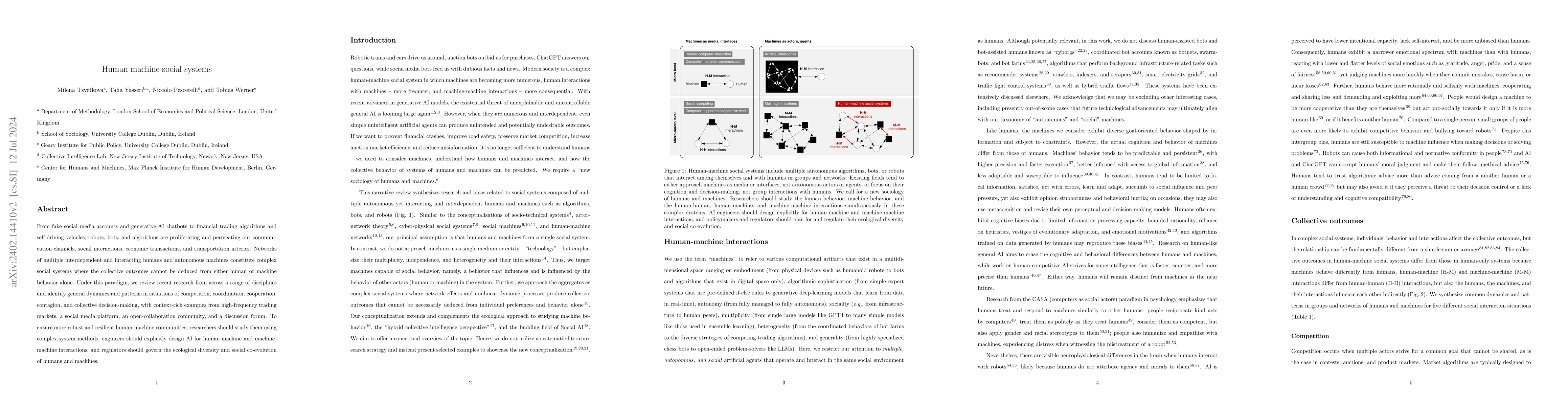Thumbnail for Human-machine social systems