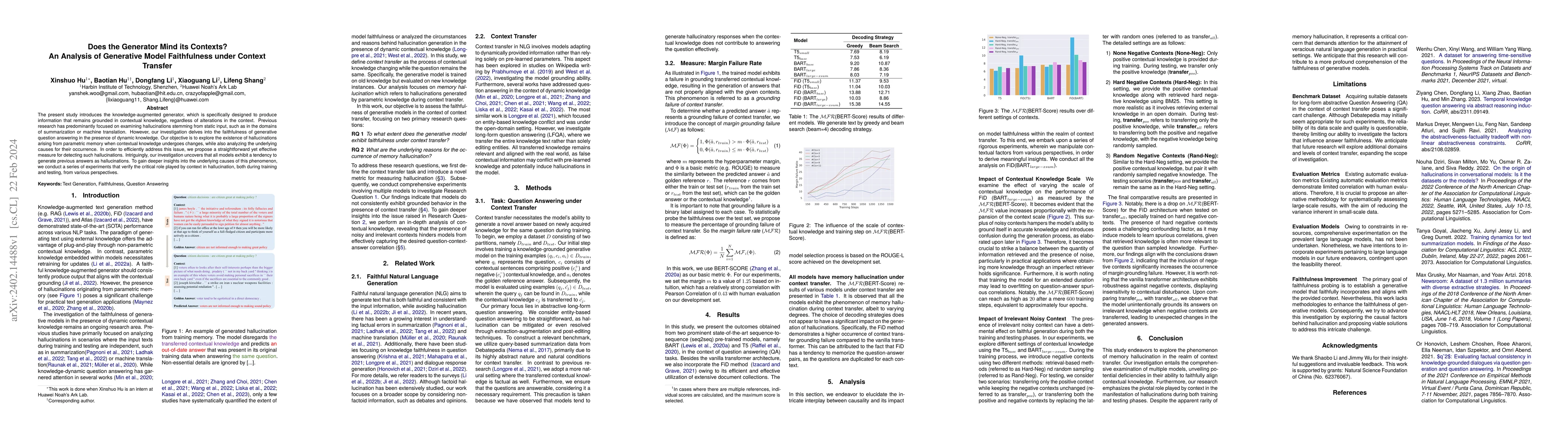 Thumbnail for Does the Generator Mind its Contexts? An Analysis of Generative Model
  Faithfulness under Context Transfer
