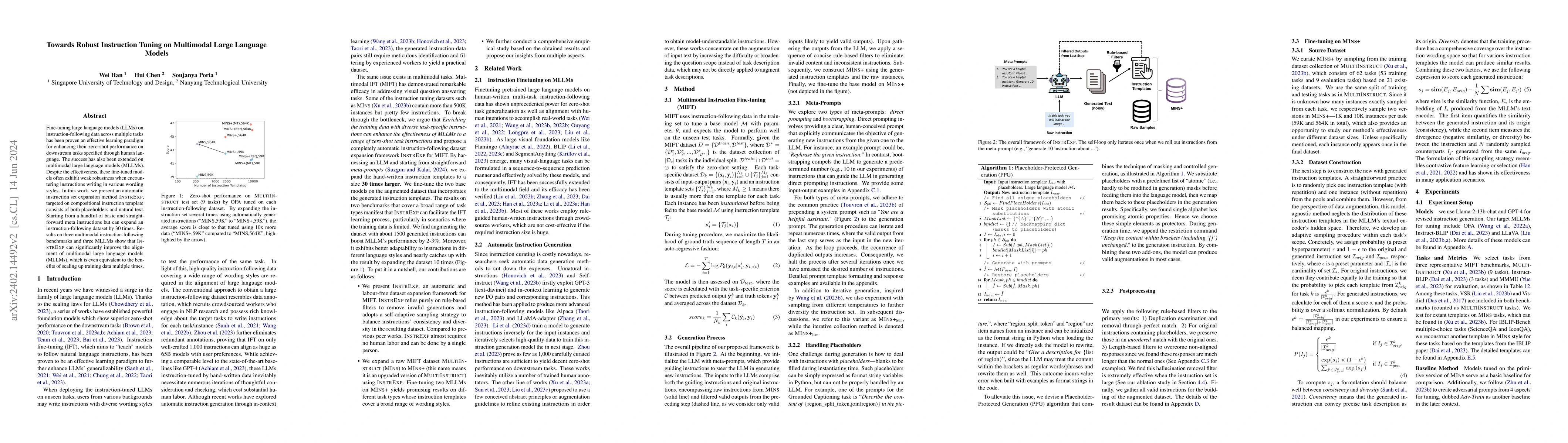 Thumbnail for Towards Robust Instruction Tuning on Multimodal Large Language Models