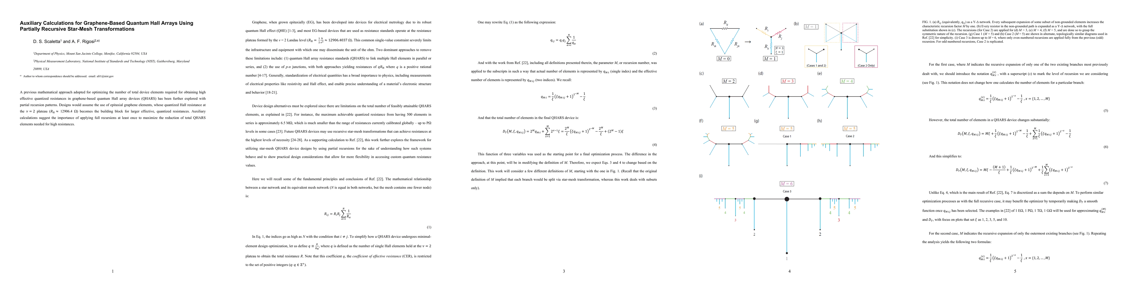 Thumbnail for Auxiliary Calculations for Graphene-Based Quantum Hall Arrays Using
  Partially Recursive Star-Mesh Transformations