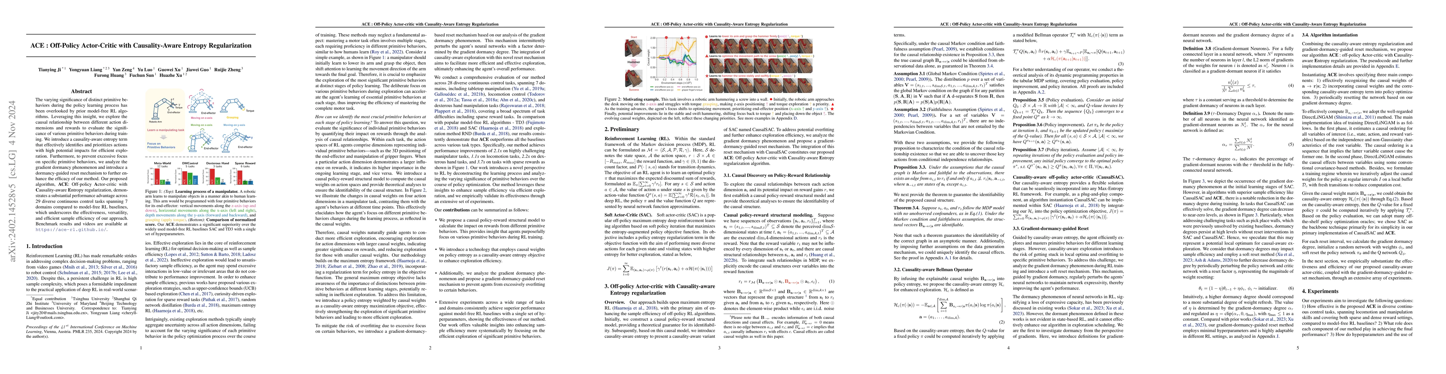 Thumbnail for ACE : Off-Policy Actor-Critic with Causality-Aware Entropy
  Regularization