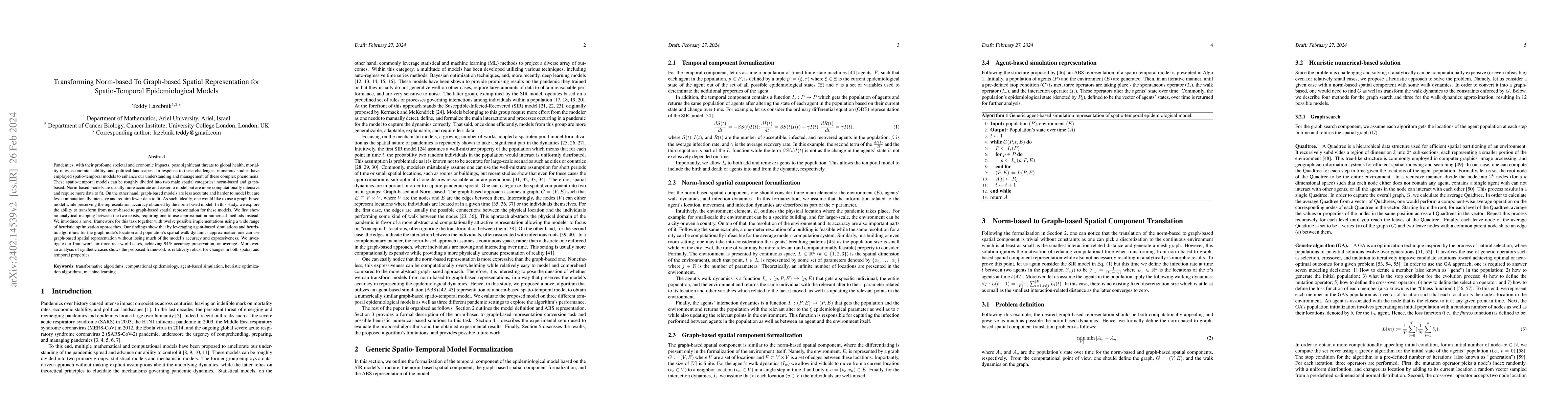 Thumbnail for Transforming Norm-based To Graph-based Spatial Representation for
  Spatio-Temporal Epidemiological Models