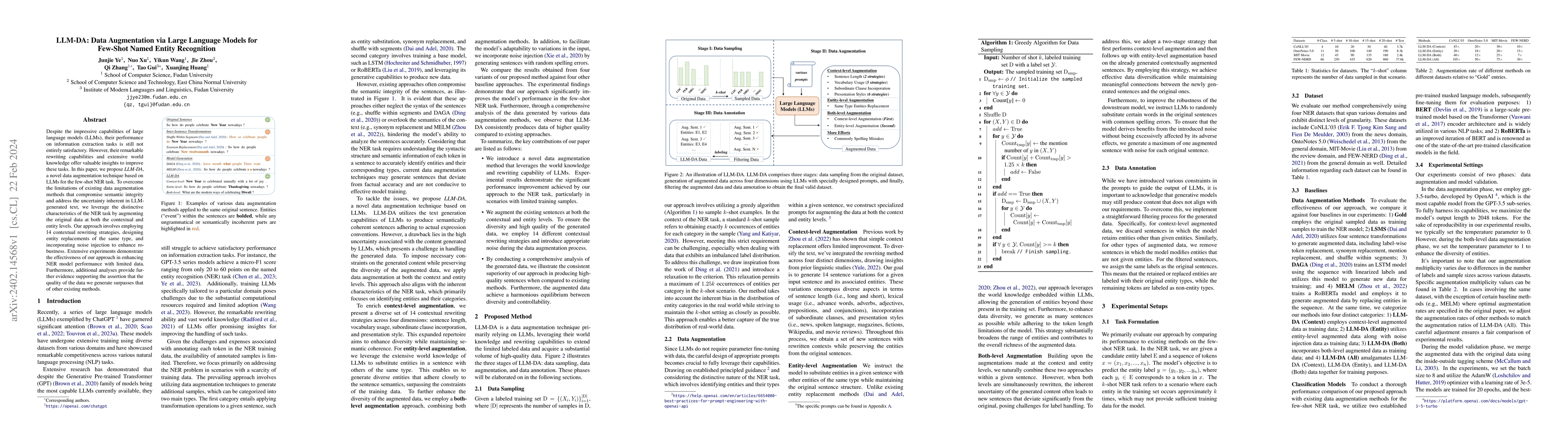 Thumbnail for LLM-DA: Data Augmentation via Large Language Models for Few-Shot Named
  Entity Recognition