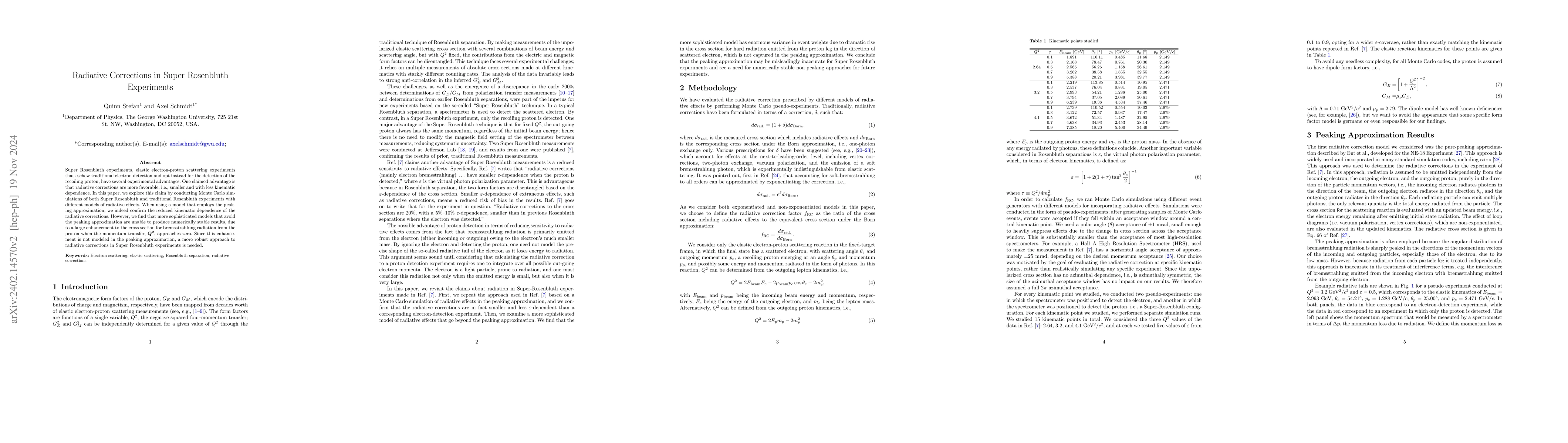 Thumbnail for Radiative Corrections in Super Rosenbluth Experiments