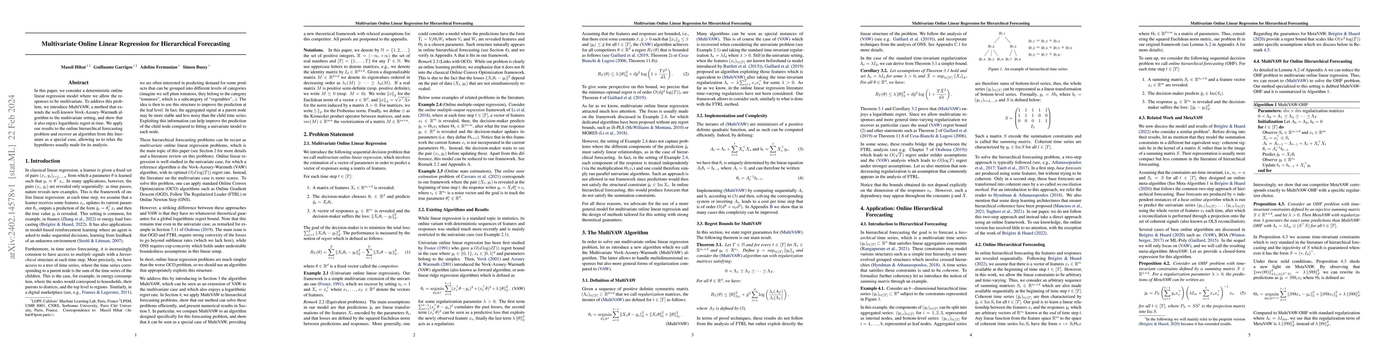 Thumbnail for Multivariate Online Linear Regression for Hierarchical Forecasting