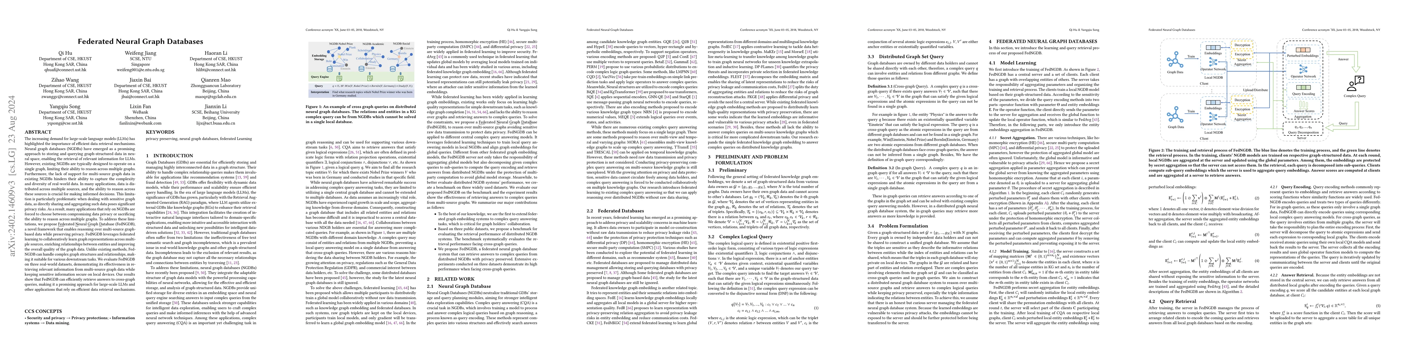 Thumbnail for FedCQA: Answering Complex Queries on Multi-Source Knowledge Graphs via
  Federated Learning