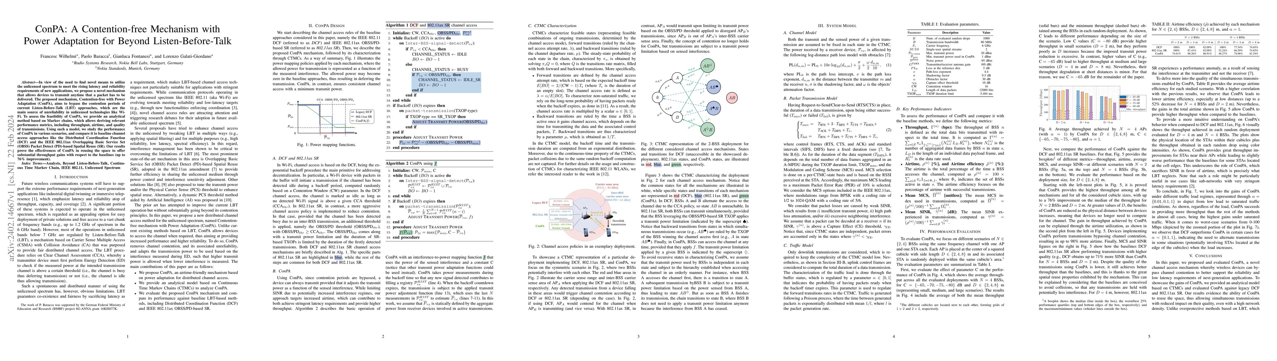 Thumbnail for ConPA: A Contention-free Mechanism with Power Adaptation for Beyond
  Listen-Before-Talk