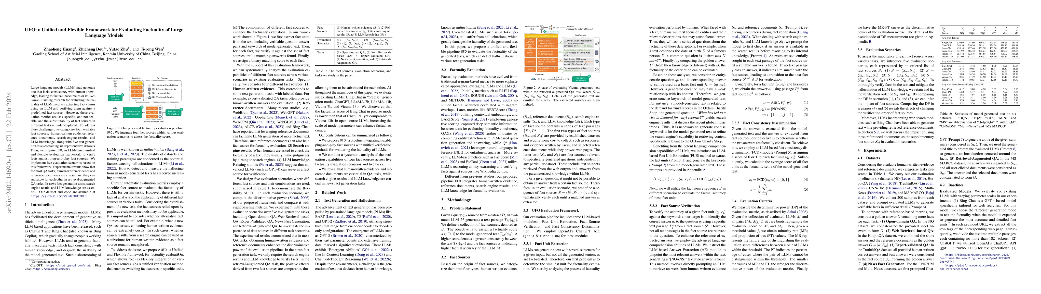 Thumbnail for UFO: a Unified and Flexible Framework for Evaluating Factuality of Large
  Language Models