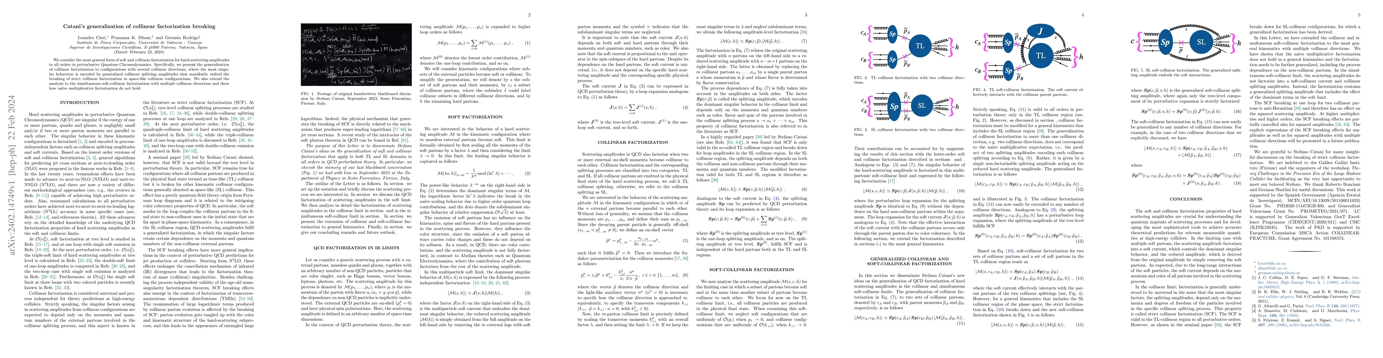 Thumbnail for Catani's generalization of collinear factorization breaking