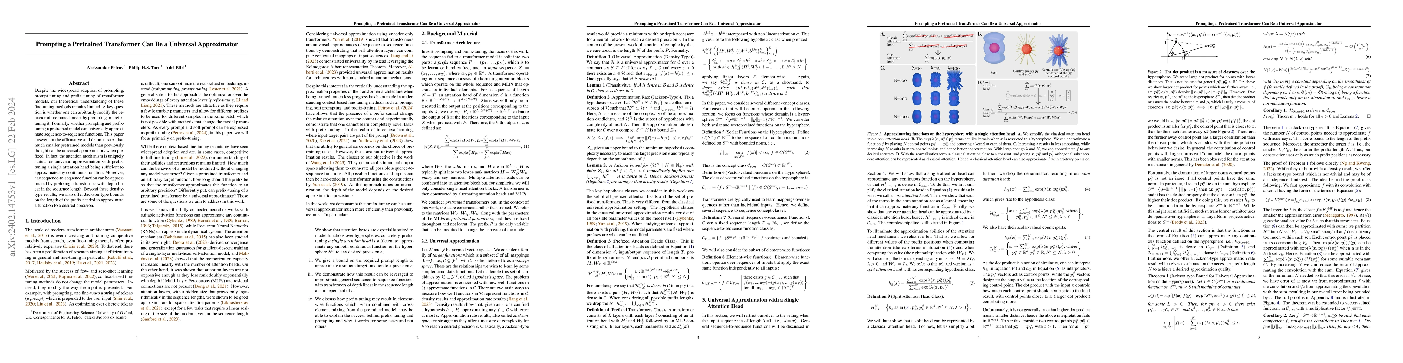 Thumbnail for Prompting a Pretrained Transformer Can Be a Universal Approximator