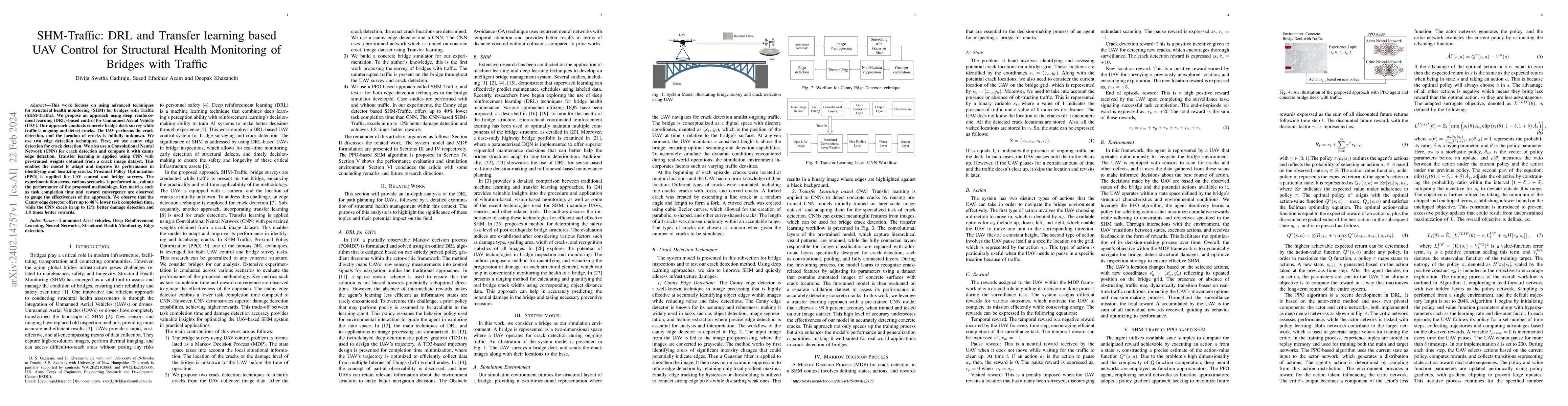 Thumbnail for SHM-Traffic: DRL and Transfer learning based UAV Control for Structural
  Health Monitoring of Bridges with Traffic