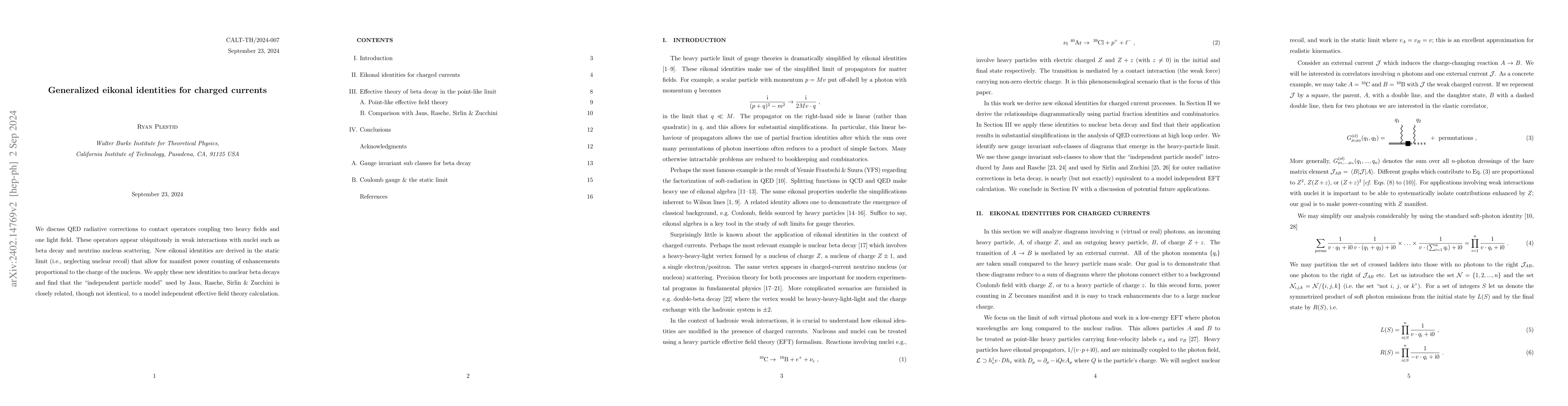 Thumbnail for Generalized eikonal identities for charged currents