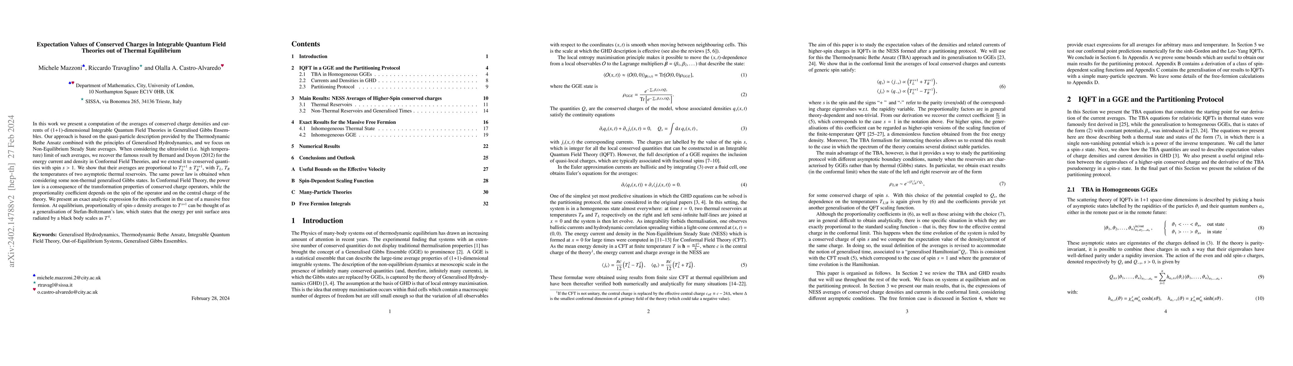 Thumbnail for Expectation Values of Conserved Charges in Integrable Quantum Field
  Theories out of Thermal Equilibrium