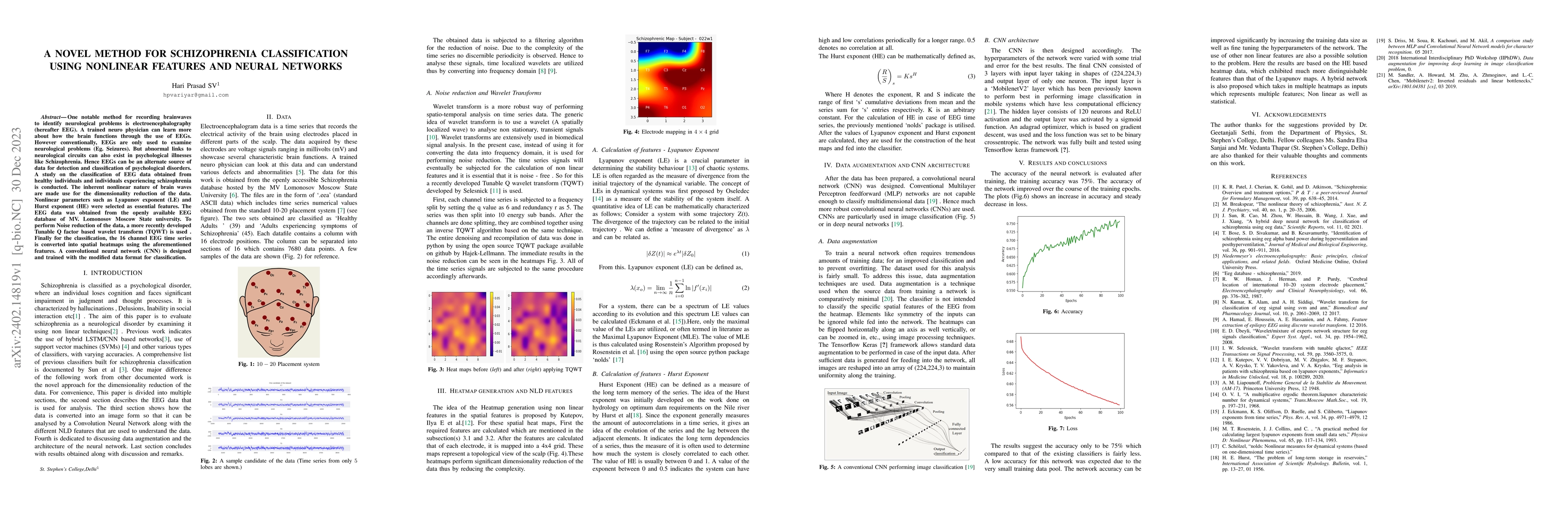Thumbnail for A Novel method for Schizophrenia classification using nonlinear features
  and neural networks