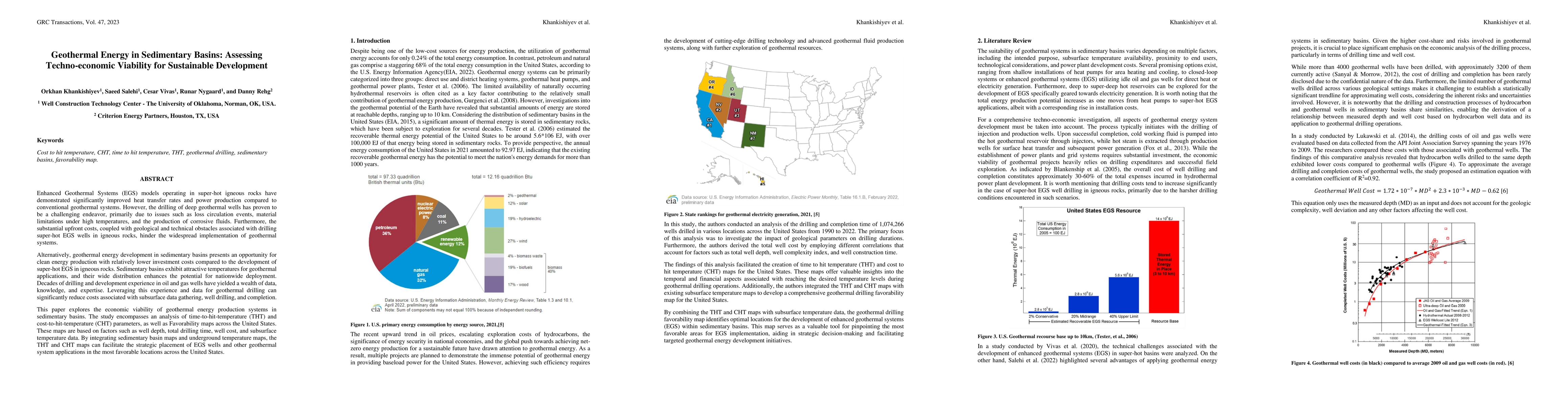 Thumbnail for Geothermal Energy in Sedimentary Basins: Assessing Techno-economic
  Viability for Sustainable Development