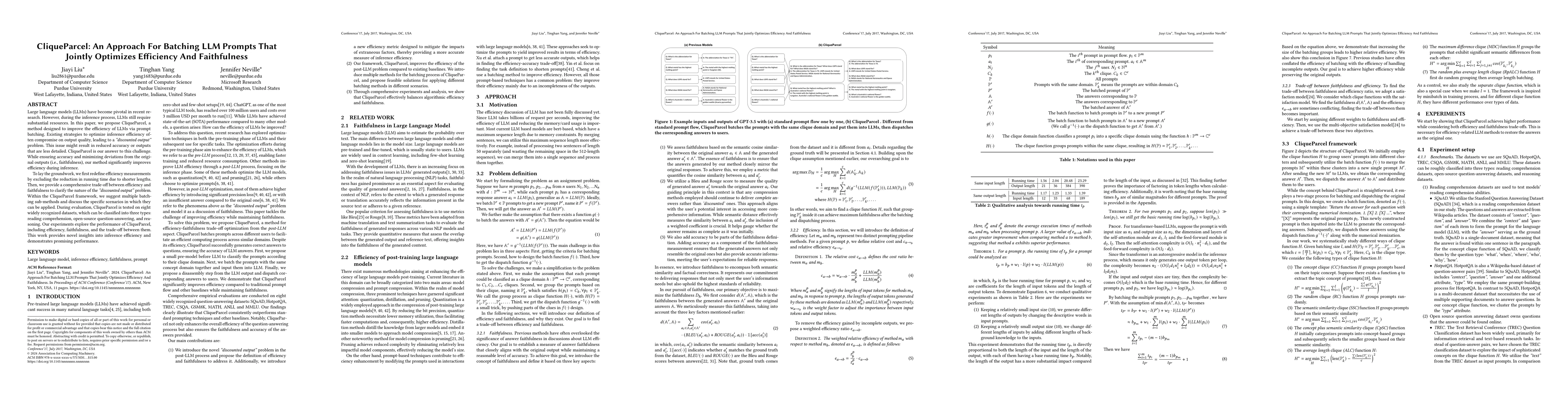 Thumbnail for CliqueParcel: An Approach For Batching LLM Prompts That Jointly
  Optimizes Efficiency And Faithfulness