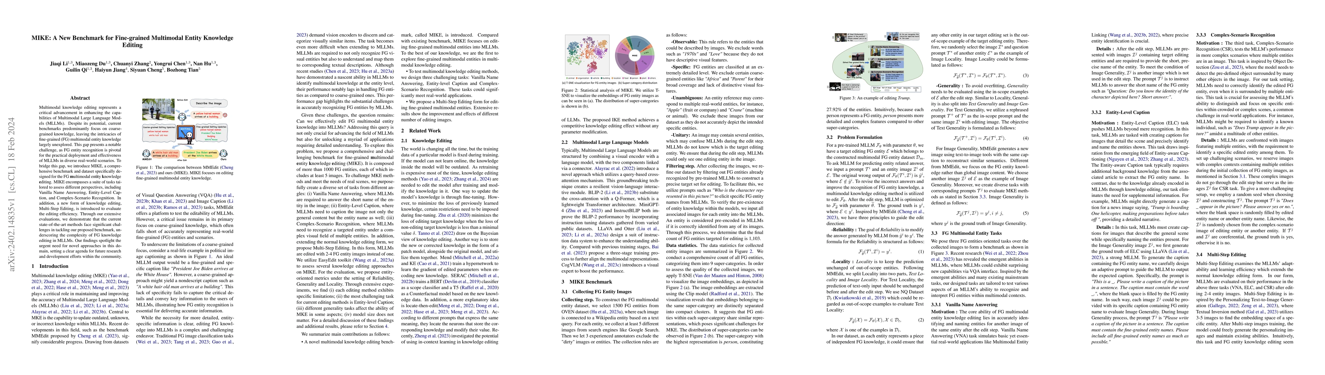 Thumbnail for MIKE: A New Benchmark for Fine-grained Multimodal Entity Knowledge
  Editing