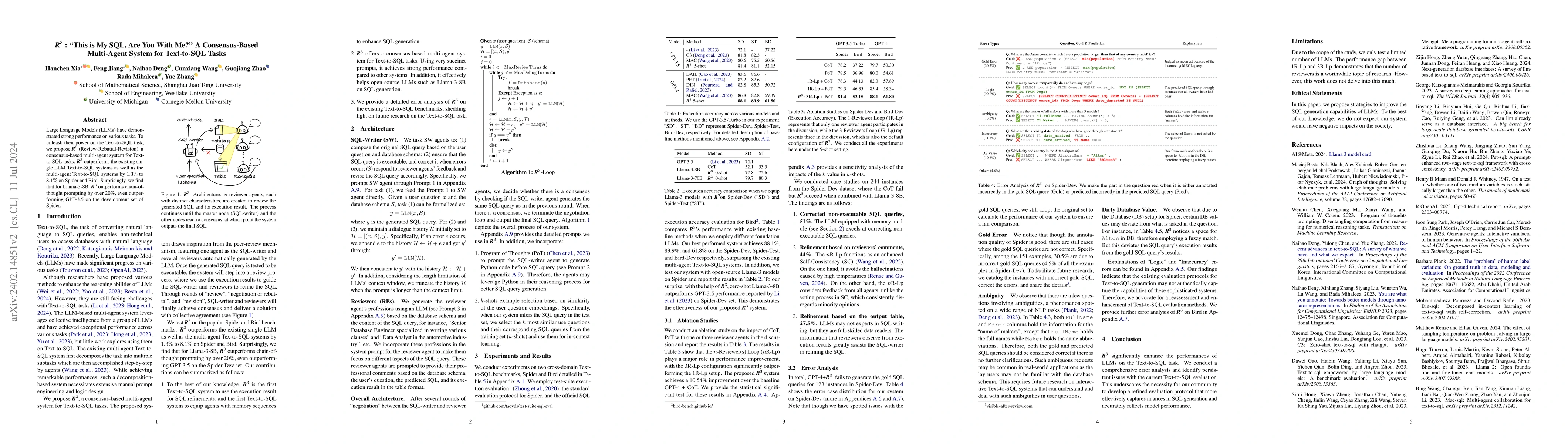 Thumbnail for $R^3$: "This is My SQL, Are You With Me?" A Consensus-Based Multi-Agent
  System for Text-to-SQL Tasks