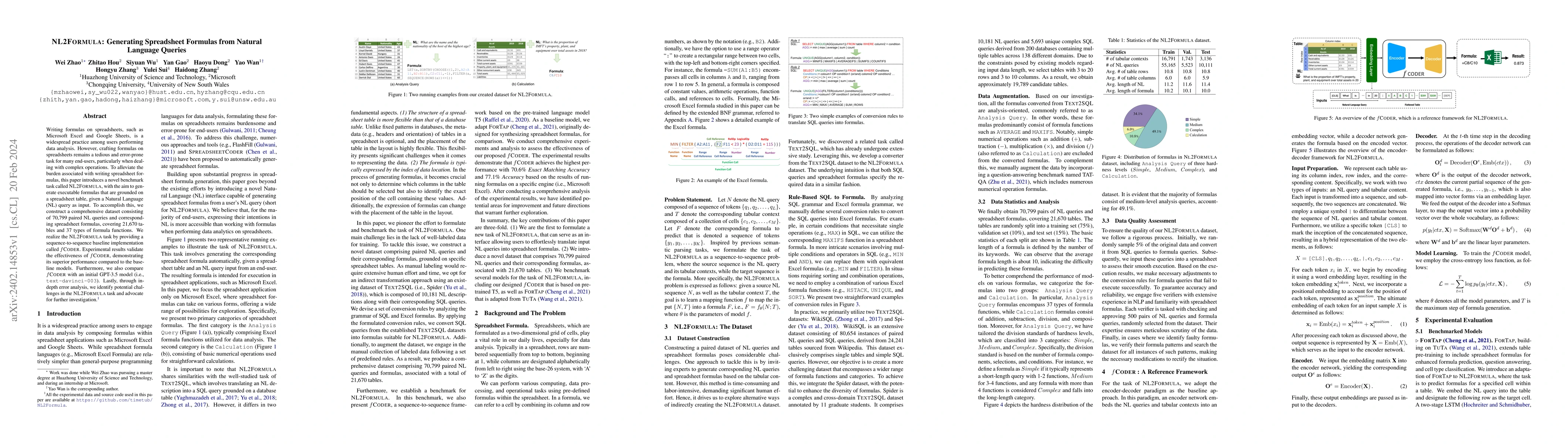 Thumbnail for NL2Formula: Generating Spreadsheet Formulas from Natural Language
  Queries