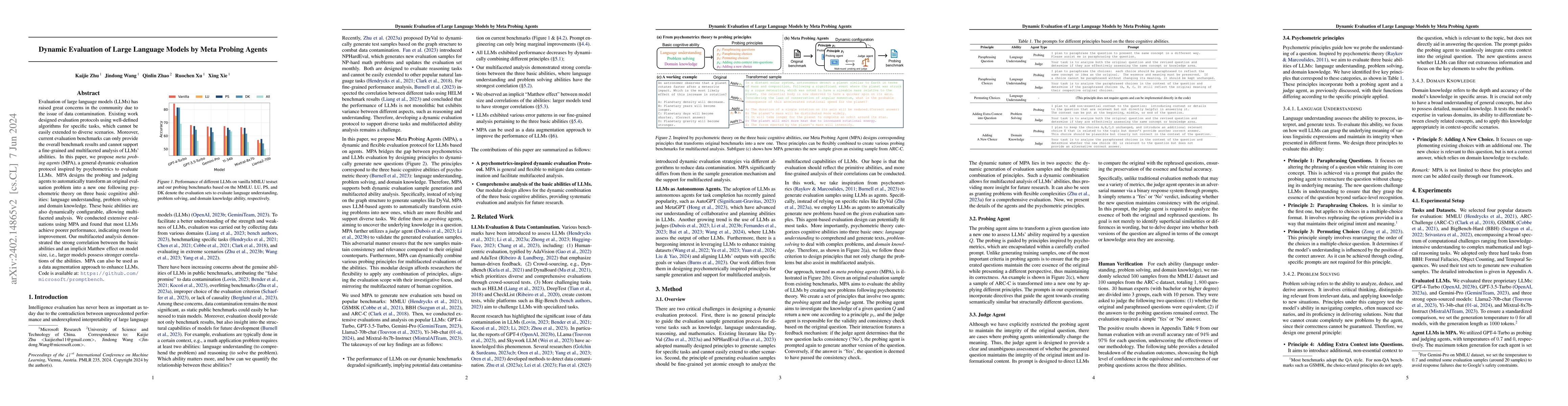 Thumbnail for Dynamic Evaluation of Large Language Models by Meta Probing Agents