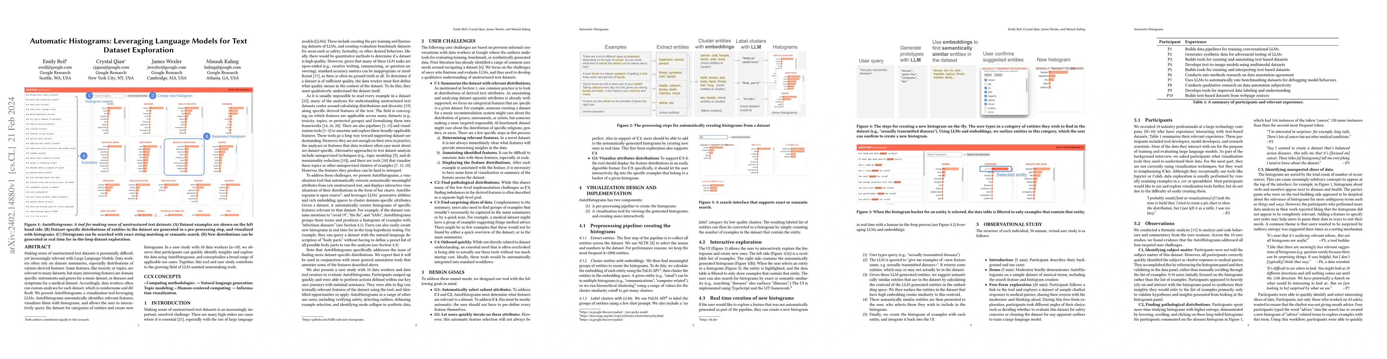 Thumbnail for Automatic Histograms: Leveraging Language Models for Text Dataset
  Exploration