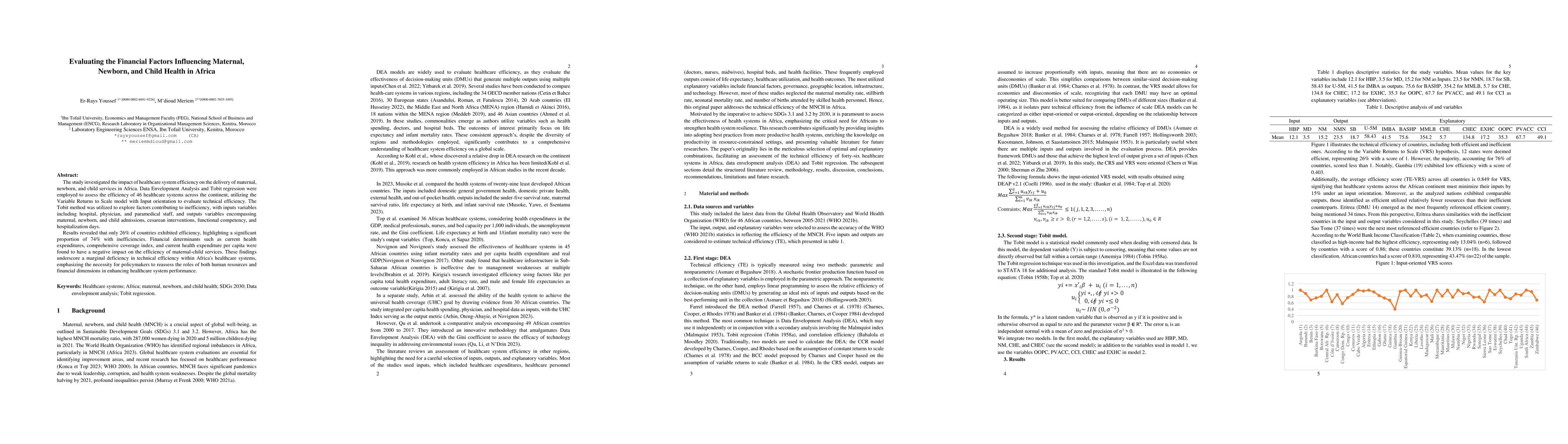 Thumbnail for Evaluating the Financial Factors Influencing Maternal, Newborn, and
  Child Health in Africa