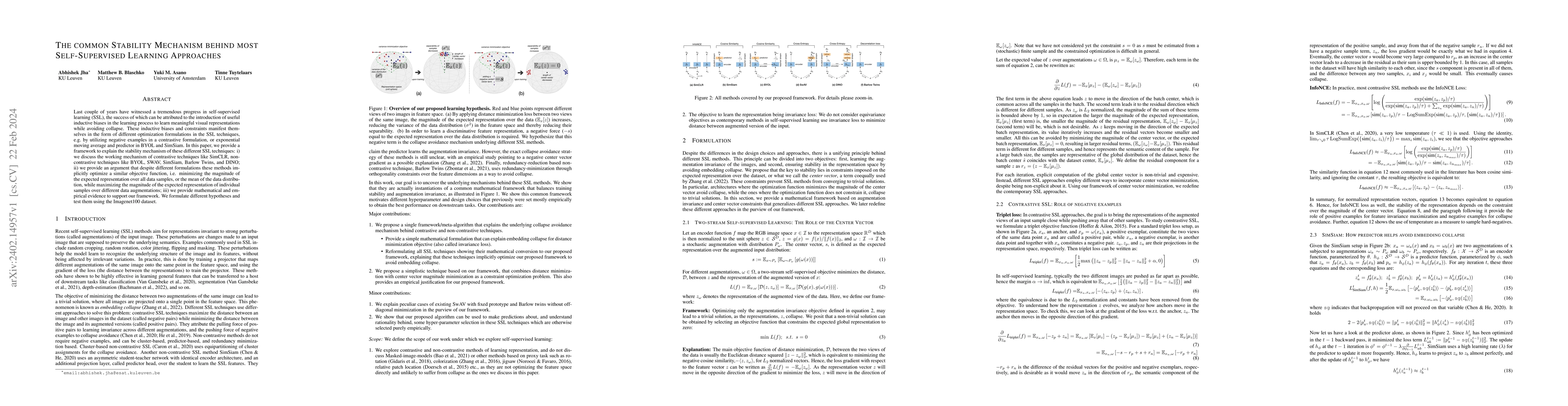 Thumbnail for The Common Stability Mechanism behind most Self-Supervised Learning
  Approaches