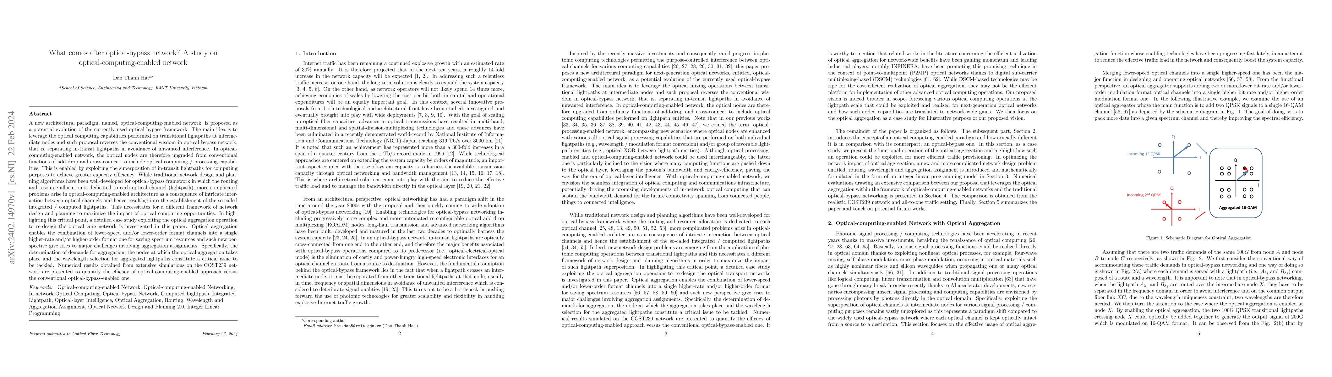 Thumbnail for What comes after optical-bypass network? A study on
  optical-computing-enabled network