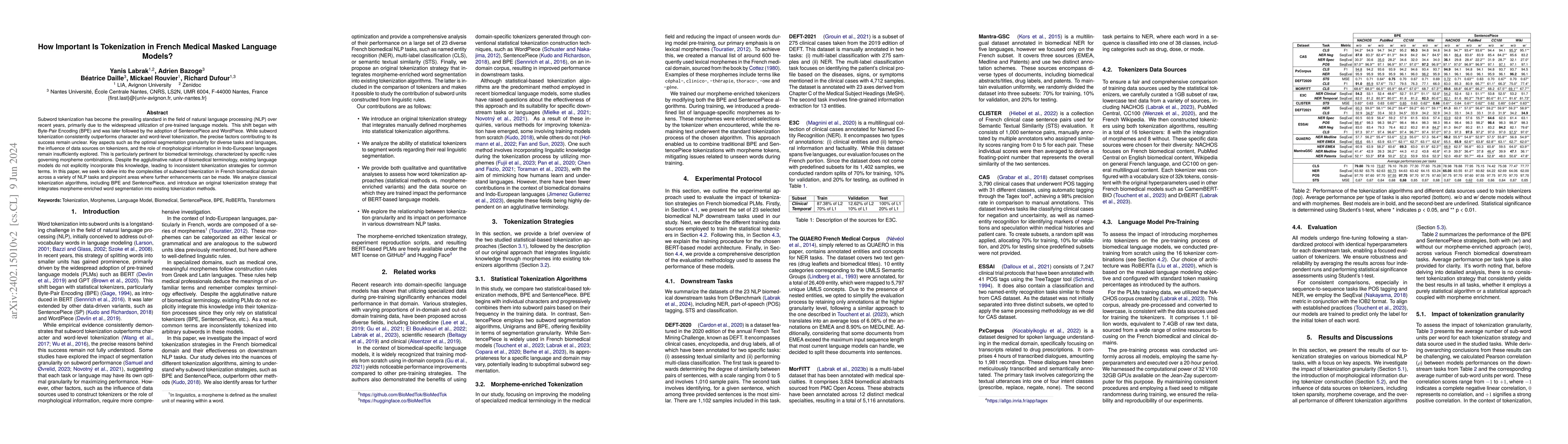 Thumbnail for How Important Is Tokenization in French Medical Masked Language Models?