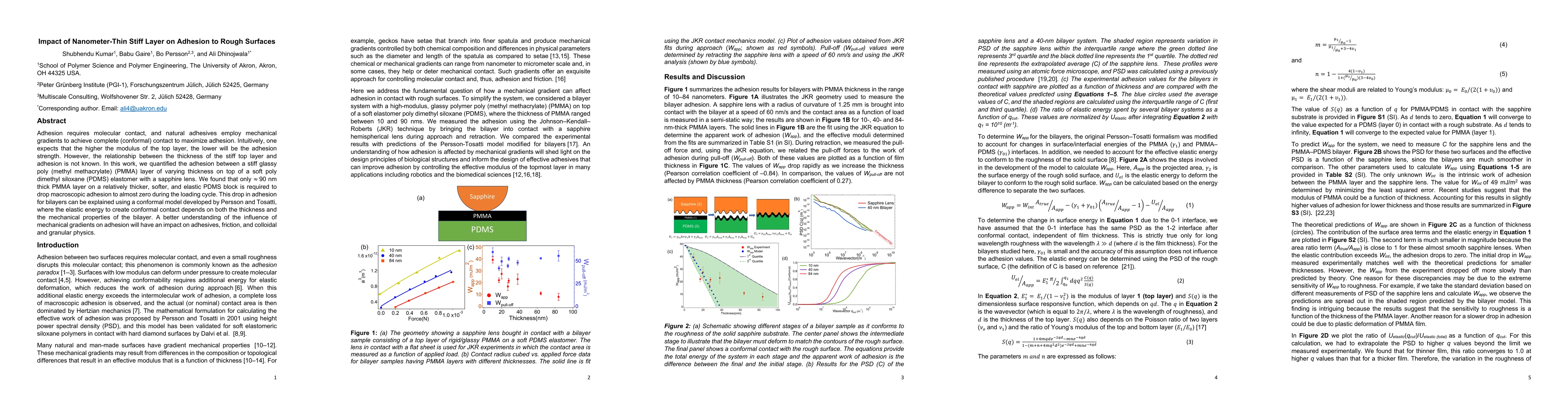 Thumbnail for Impact of Nanometer-Thin Stiff Layer on Adhesion to Rough Surfaces