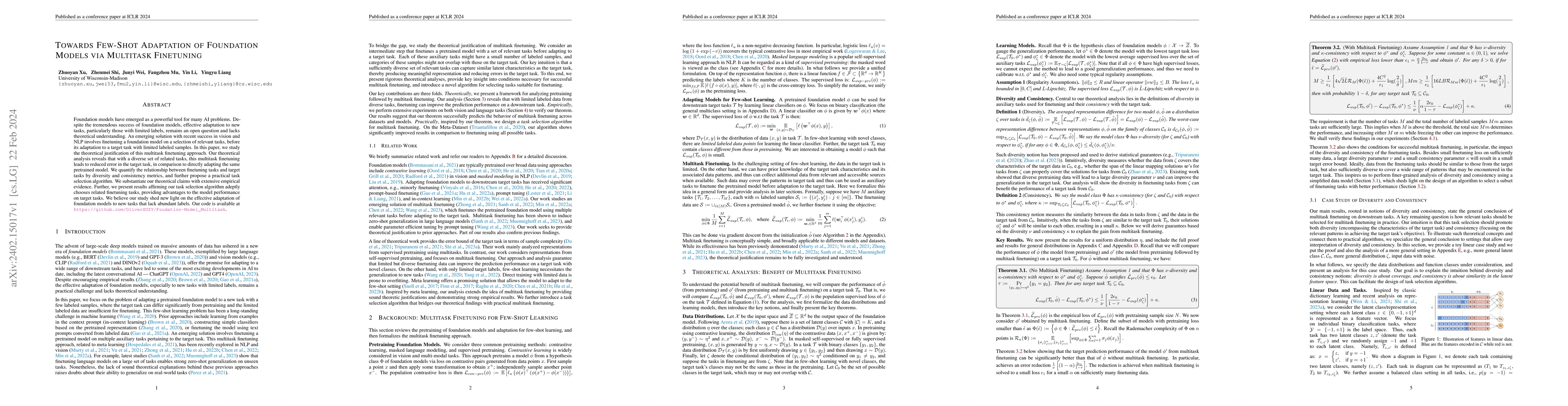 Thumbnail for Towards Few-Shot Adaptation of Foundation Models via Multitask
  Finetuning