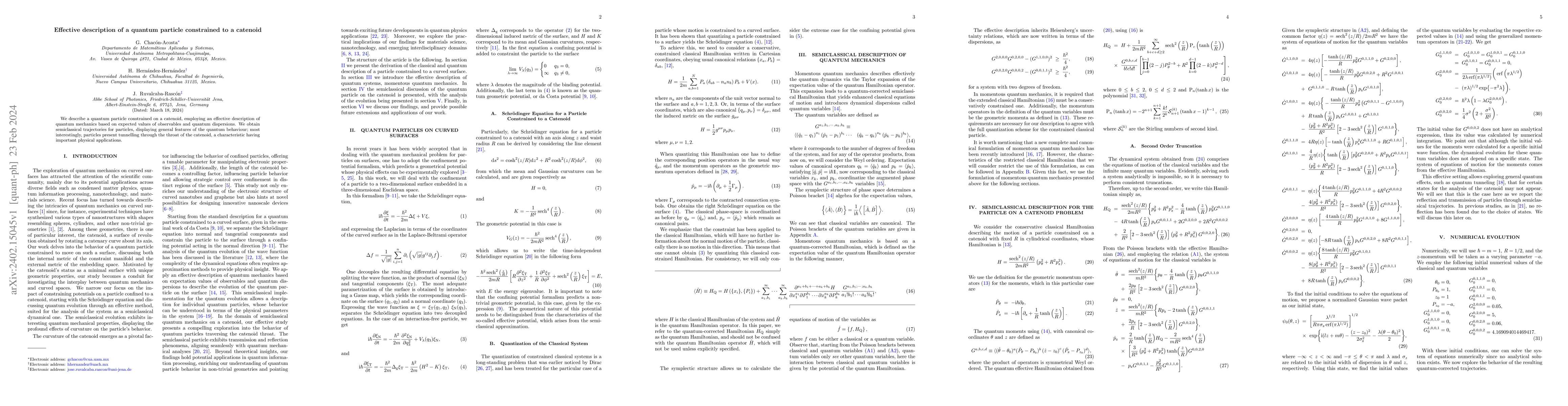 Thumbnail for Effective description of a quantum particle constrained to a catenoid