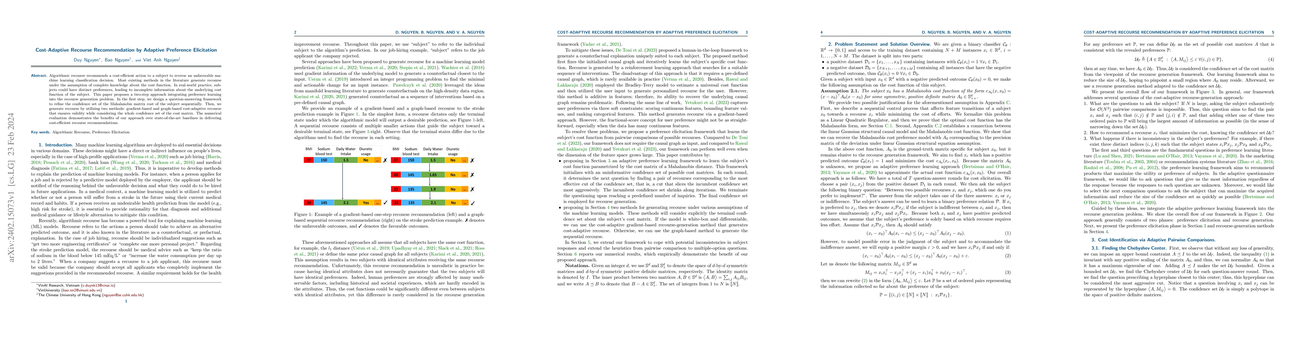 Thumbnail for Cost-Adaptive Recourse Recommendation by Adaptive Preference Elicitation