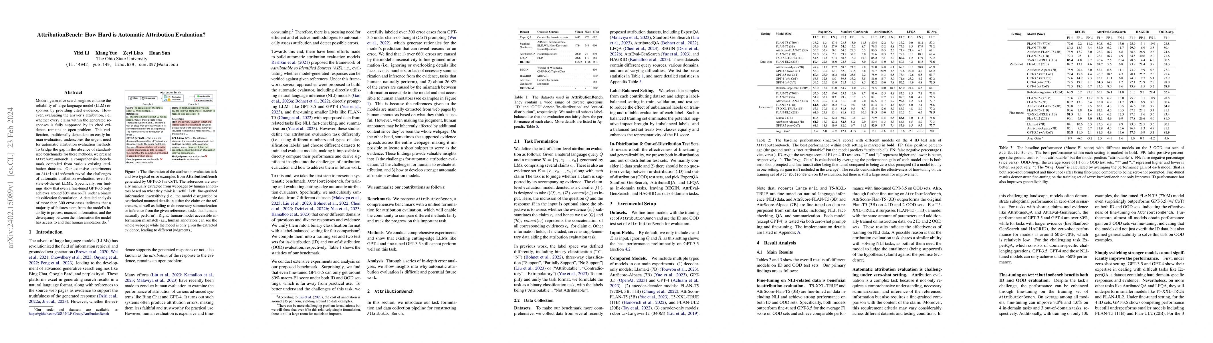 Thumbnail for AttributionBench: How Hard is Automatic Attribution Evaluation?