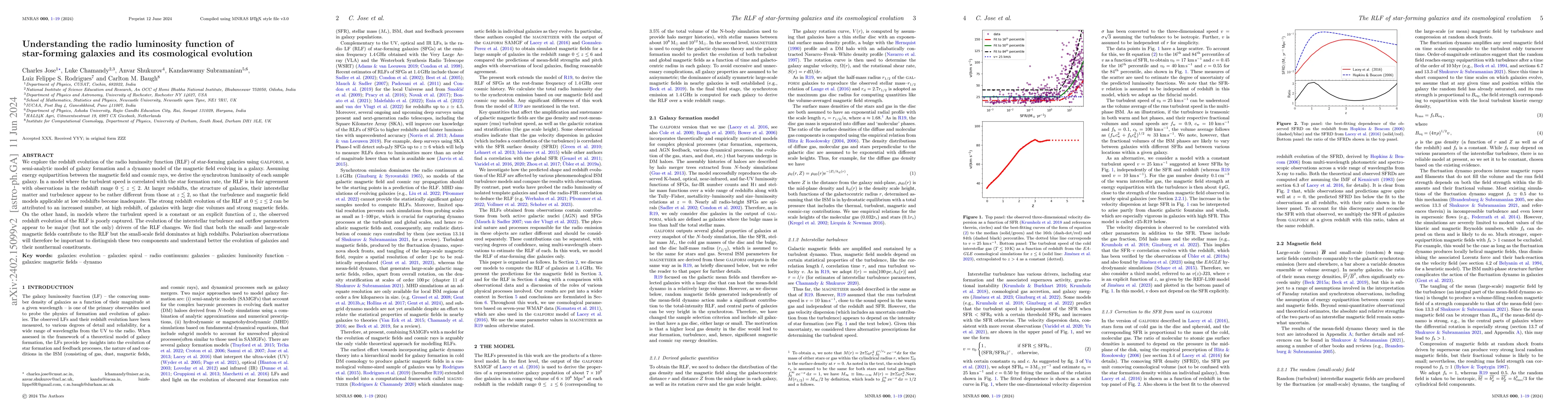 Thumbnail for Understanding the radio luminosity function of star-forming galaxies and
  its cosmological evolution