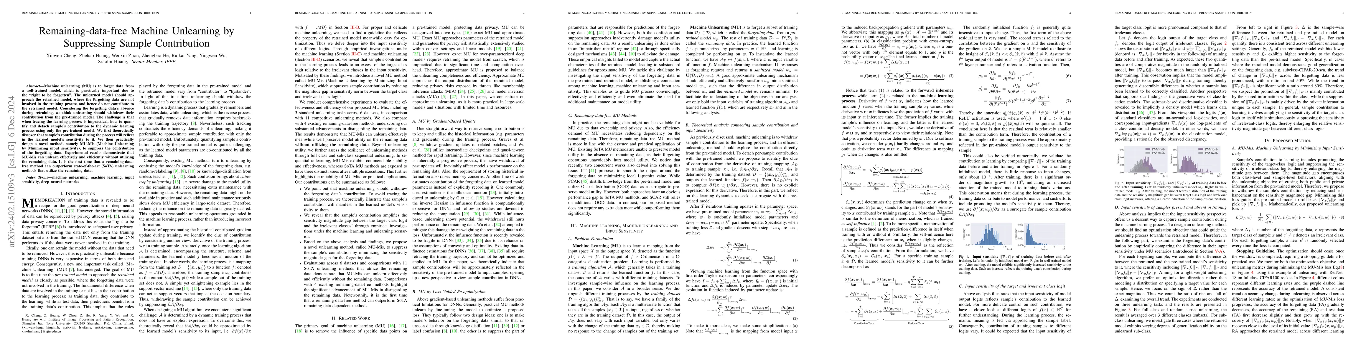 Thumbnail for Machine Unlearning by Suppressing Sample Contribution