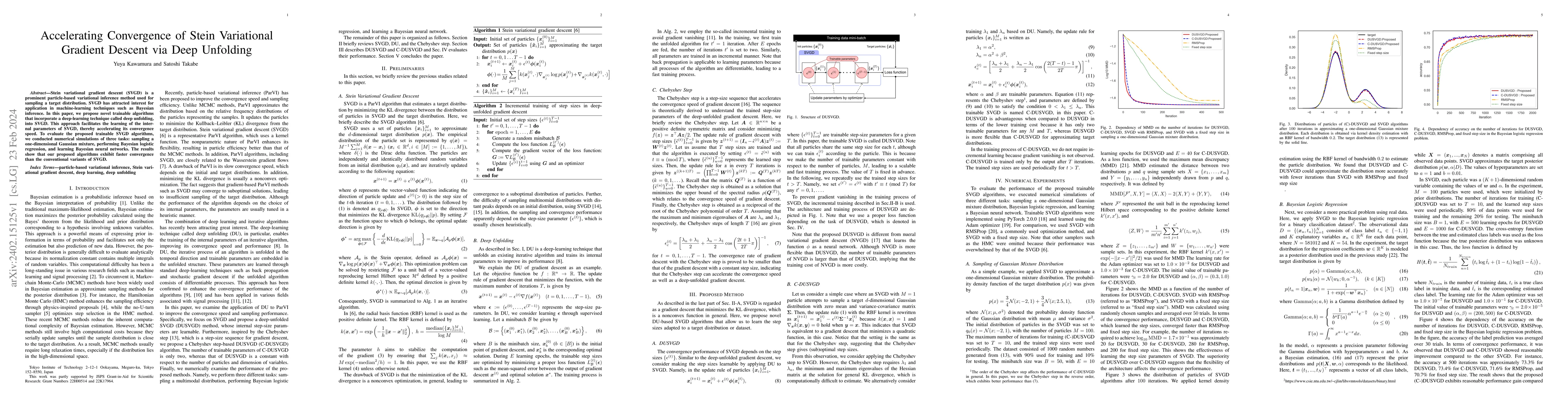 Thumbnail for Accelerating Convergence of Stein Variational Gradient Descent via Deep
  Unfolding