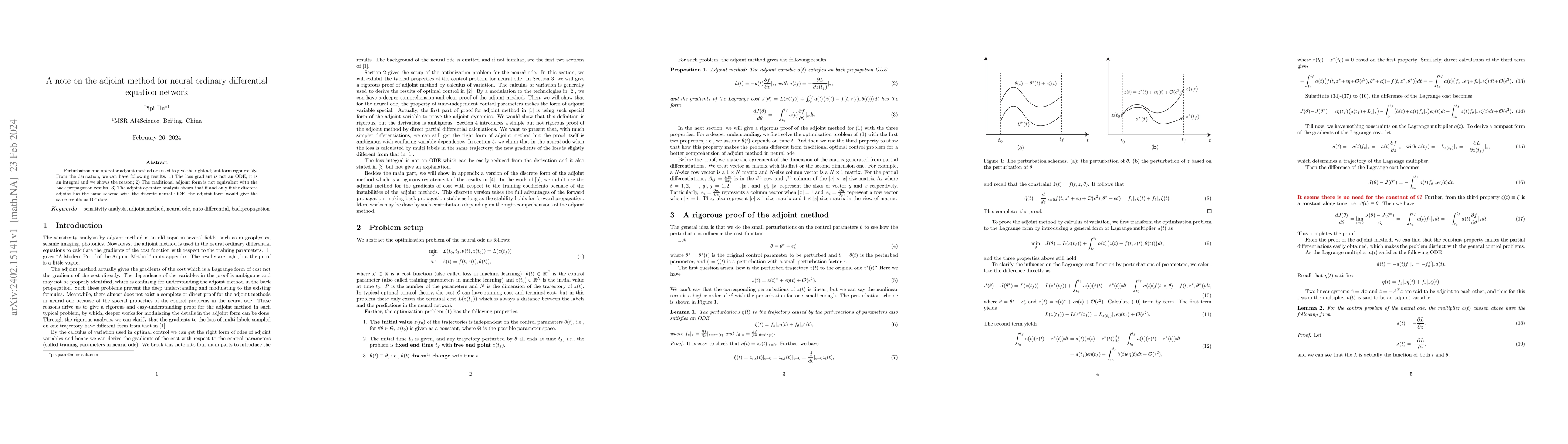 Thumbnail for A note on the adjoint method for neural ordinary differential equation
  network