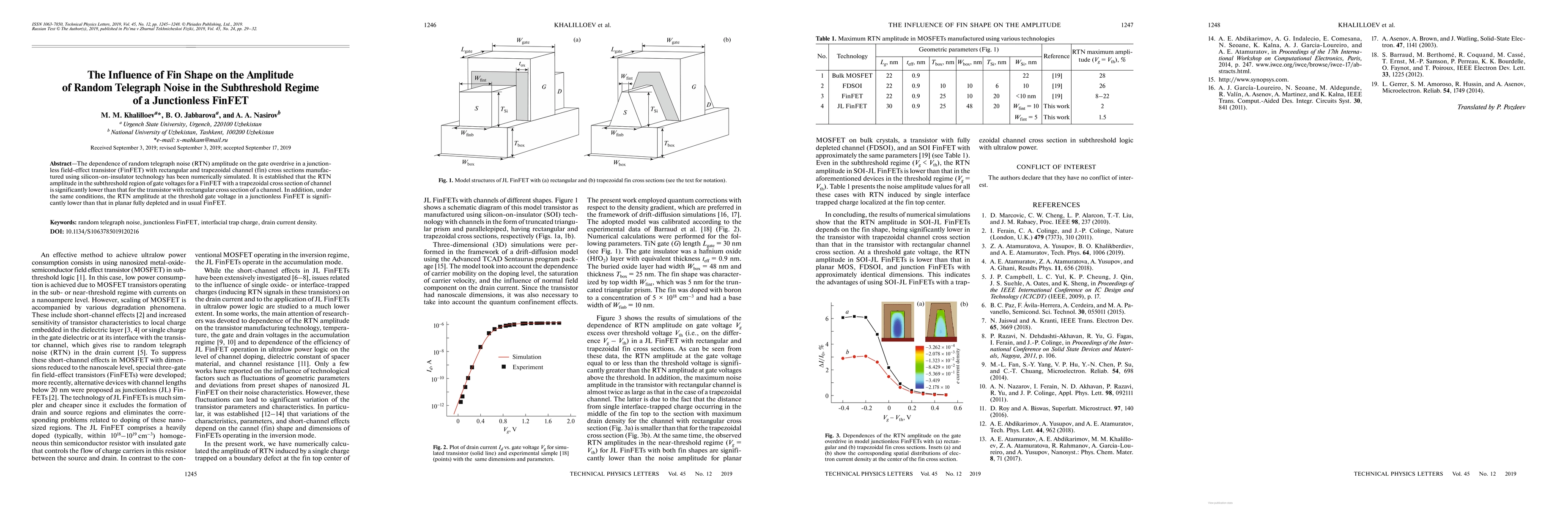 Thumbnail for The Influence of Fin Shape on the Amplitude of Random Telegraph Noise in
  the Subthreshold Regime of a Junctionless FinFET