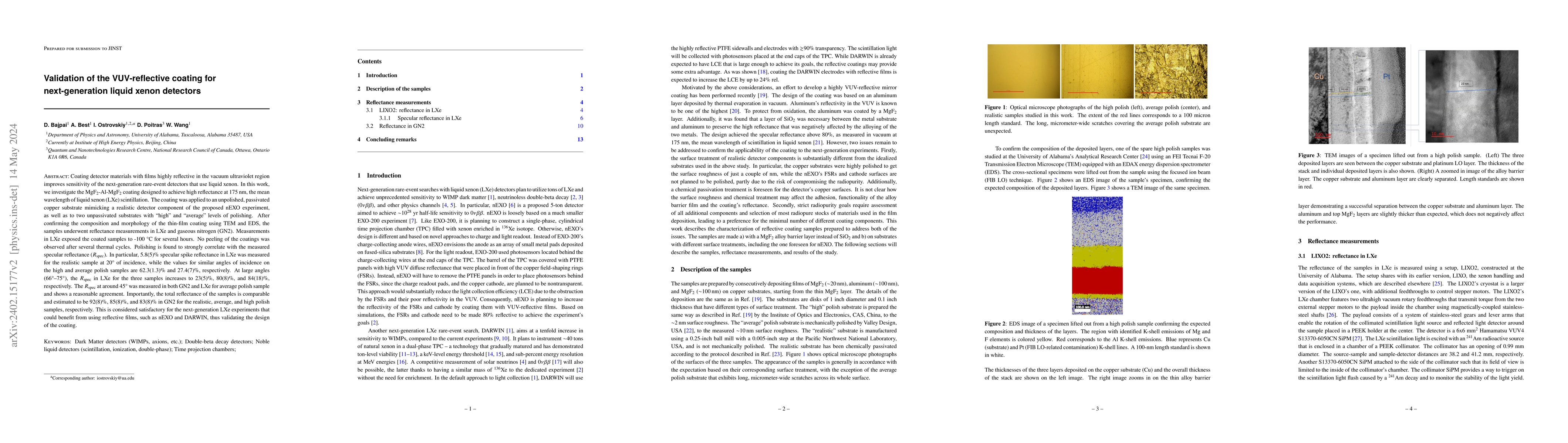 Thumbnail for Validation of the VUV-reflective coating for next-generation liquid
  xenon detectors