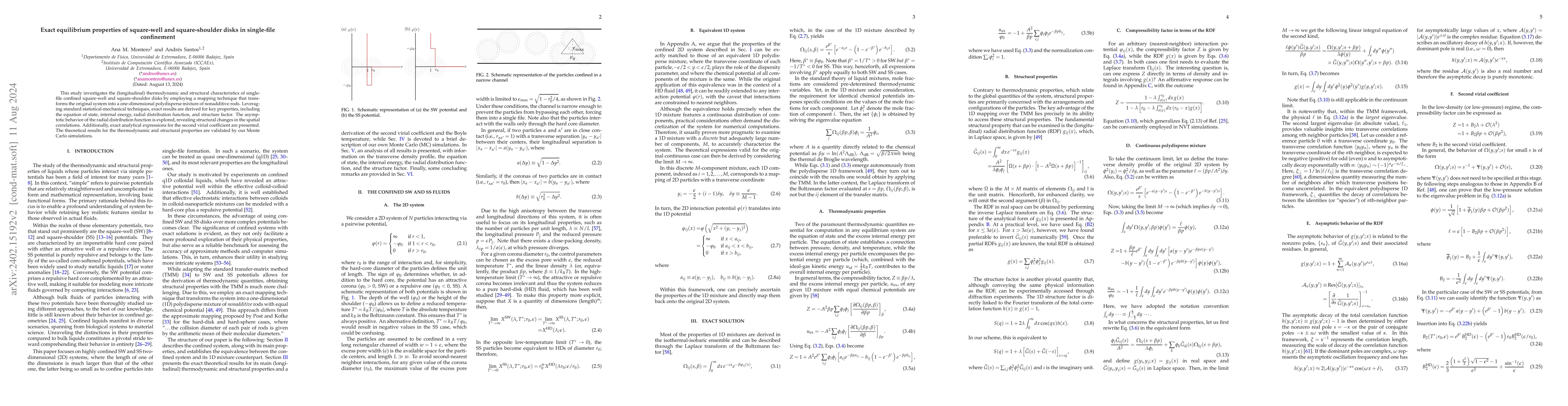 Thumbnail for Exact equilibrium properties of square-well and square-shoulder disks in
  single-file confinement