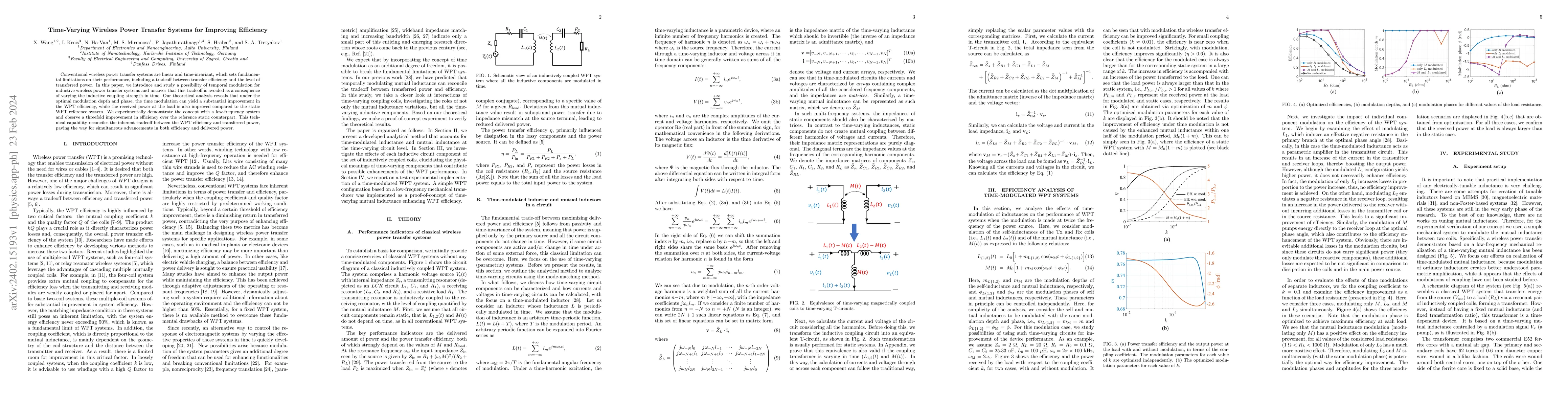 Thumbnail for Time-Varying Wireless Power Transfer Systems for Improving Efficiency