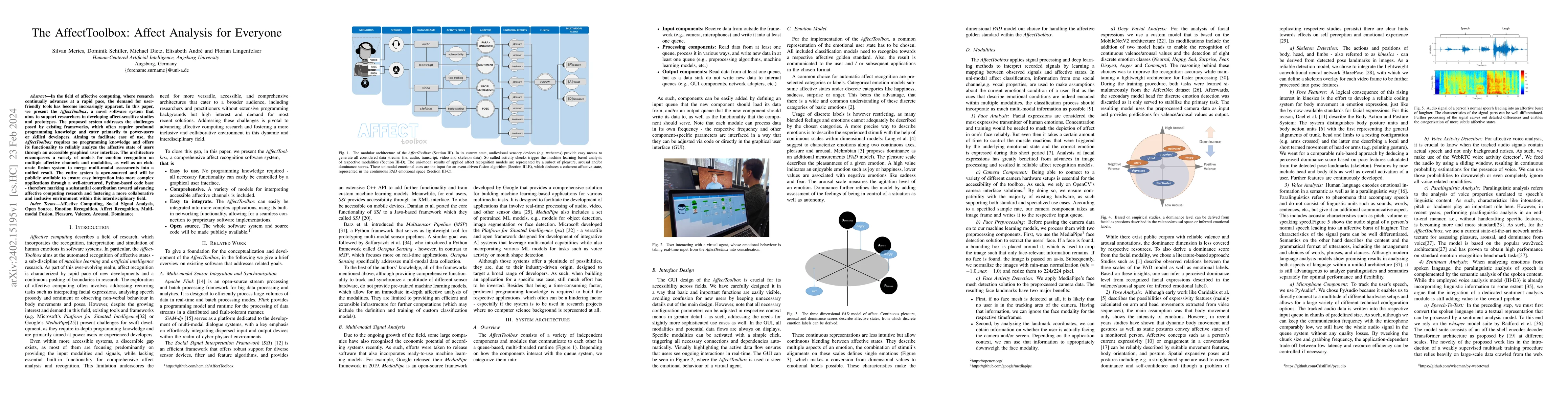 Thumbnail for The AffectToolbox: Affect Analysis for Everyone