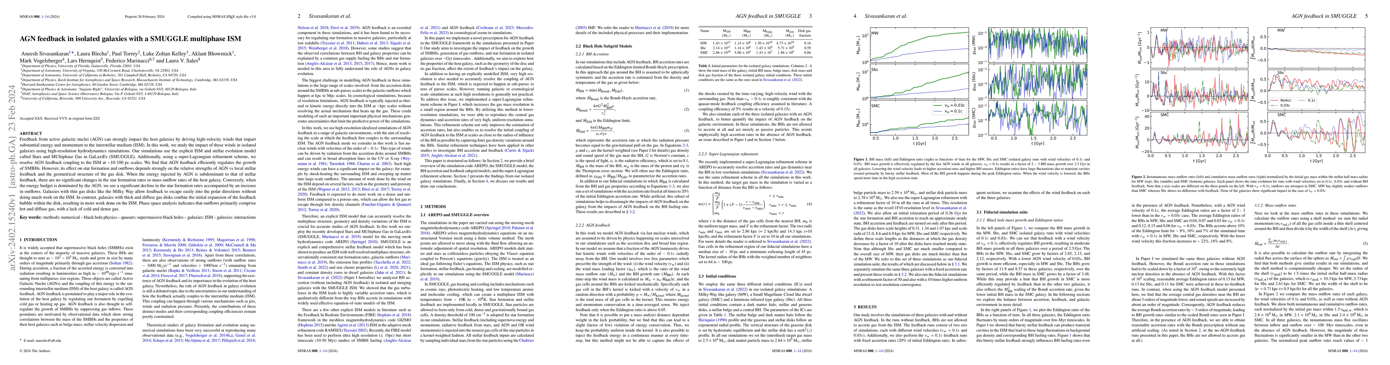 Thumbnail for AGN feedback in isolated galaxies with a SMUGGLE multiphase ISM