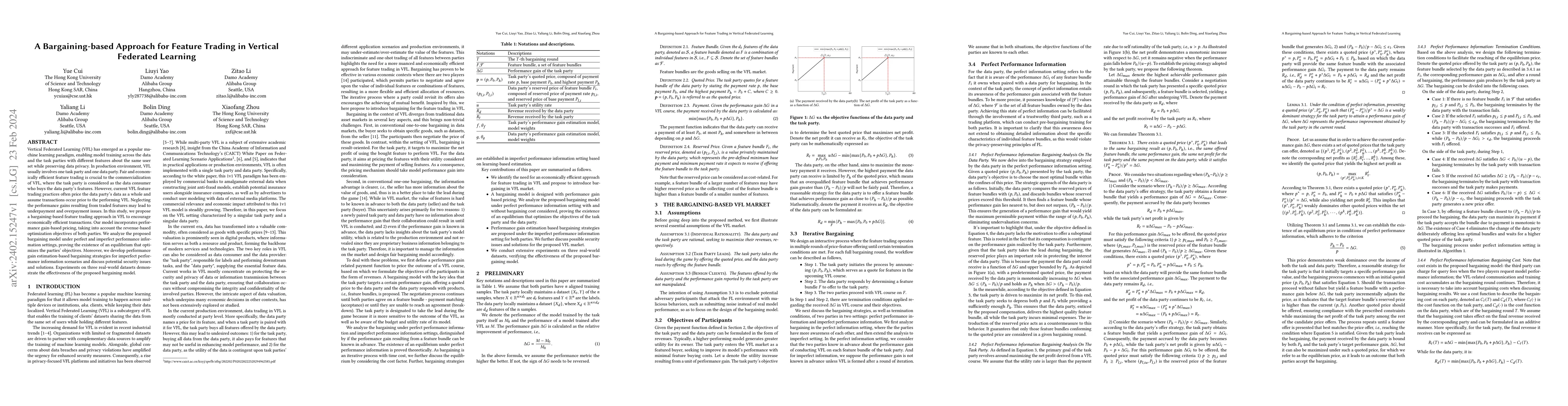 Thumbnail for A Bargaining-based Approach for Feature Trading in Vertical Federated
  Learning