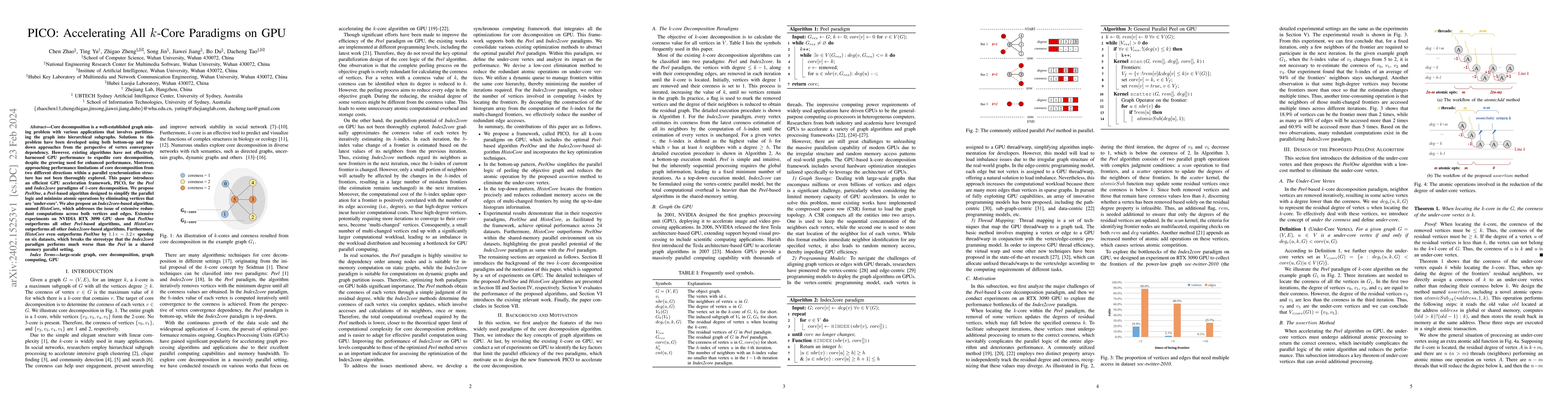Thumbnail for PICO: Accelerating All k-Core Paradigms on GPU