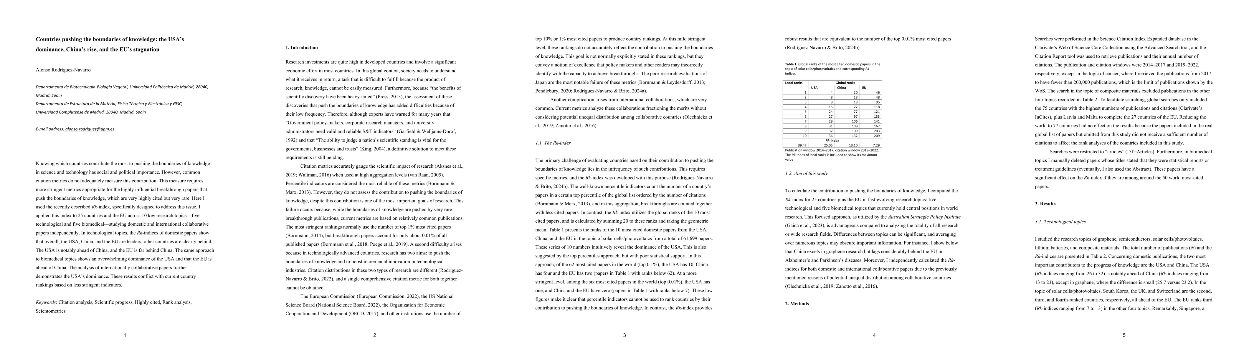 Thumbnail for Countries pushing the boundaries of knowledge: the US dominance, China
  rise, and the EU stagnation