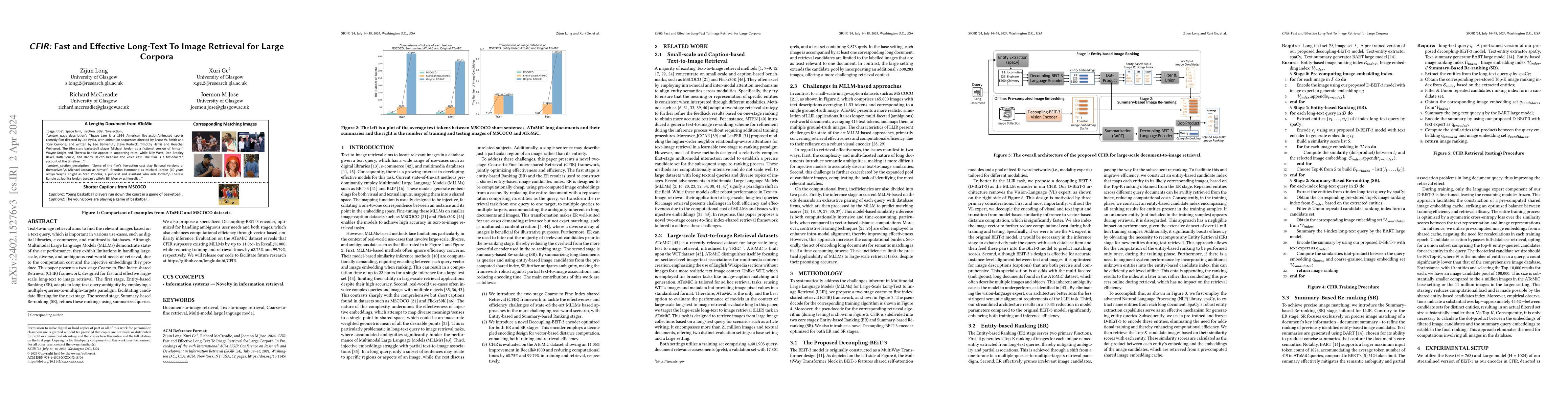 Thumbnail for CFIR: Fast and Effective Long-Text To Image Retrieval for Large Corpora