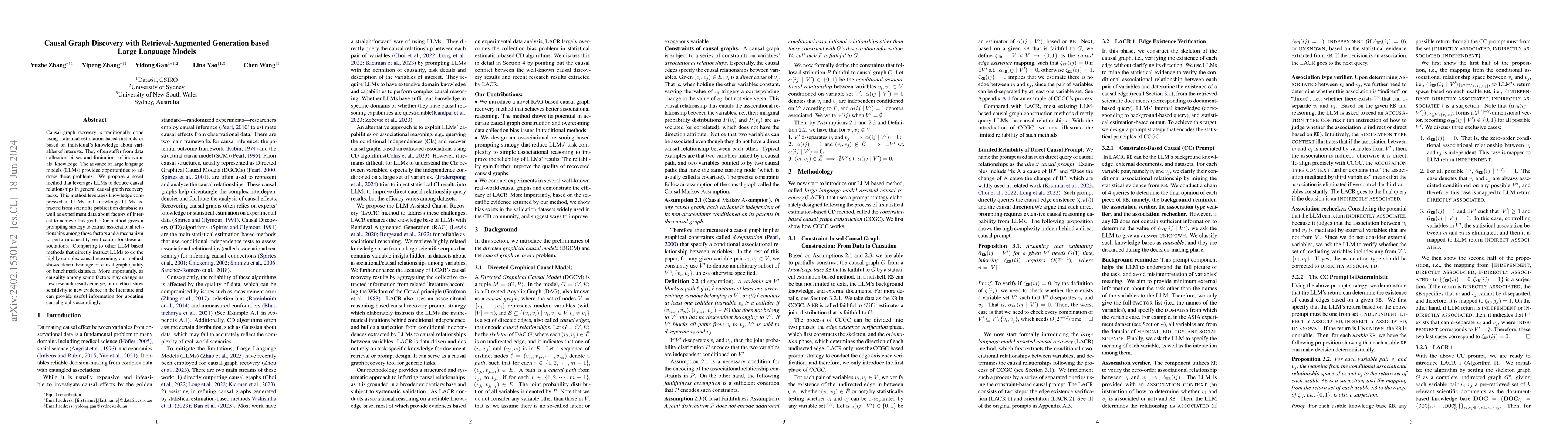 Thumbnail for Causal Graph Discovery with Retrieval-Augmented Generation based Large
  Language Models